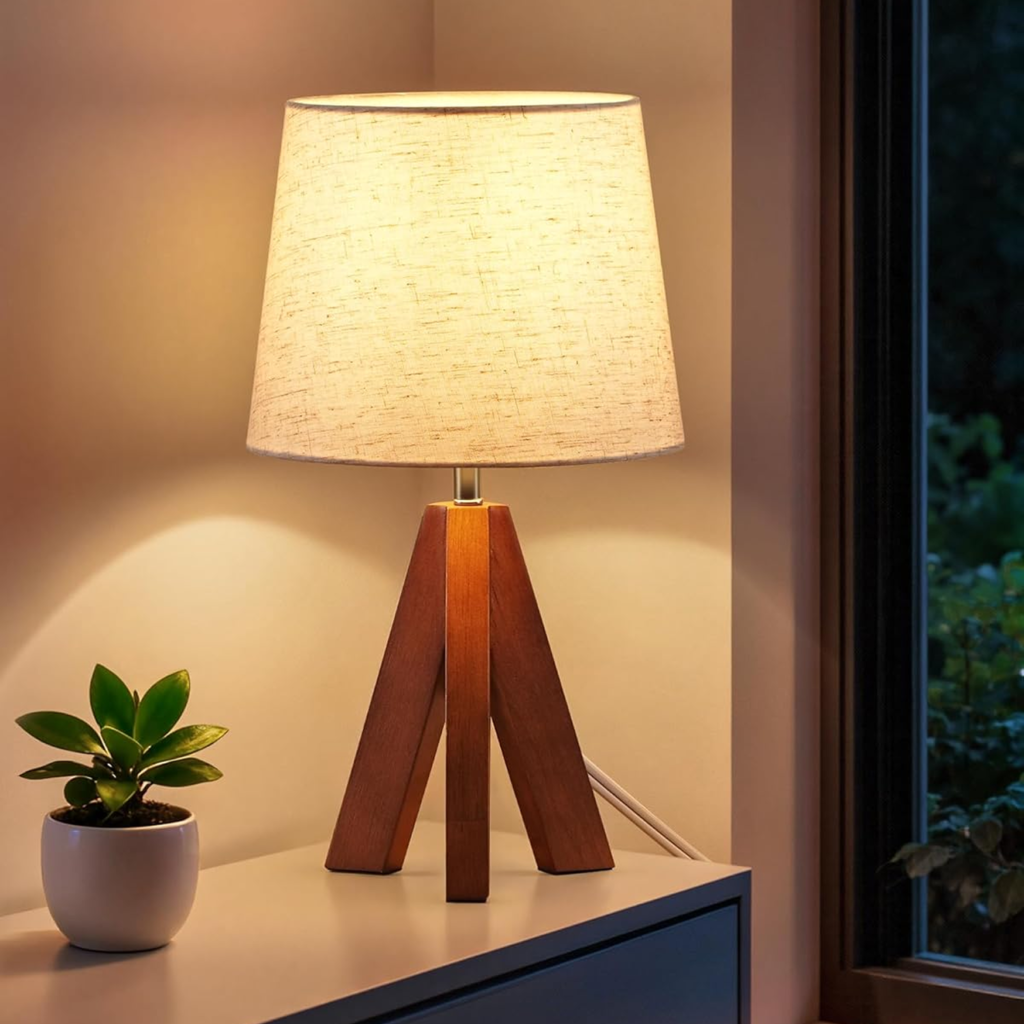 warm table lamp